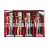 En Stock Madera 13cm Cascanueces Adorno Regalo de Navidad, Marioneta Soldado Cascanueces Pintado, Venta Caliente Transfronteriza