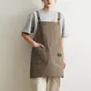 Overoles de camarero barbero transfronterizos para hombre y mujer, overoles para pastelería, catering, cafetería de mascotas, delantal simple