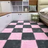 Alfombra de Piso Empalmada de Color Sólido Simple Transfronteriza Venta al por Mayor Transfronteriza Alfombra para Gatear de Bebé Alfombra de Piso Doméstica de Cobertura Total Resistente a Manchas