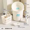 Juego de cubos engrosados de gran capacidad para uso doméstico, adecuado para dormitorios de estudiantes, incluye un cubo para lavar, una tina y un cubo para almacenar agua