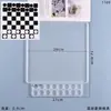 Molde de Silicona para Gota de Cristal DIY Pieza de Ajedrez Estéreo Tablero de Ajedrez Molde de Silicona Juego de Ajedrez Casero Hecho a Mano Mesa