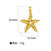 Acessórios de Colar Populares Europeus e Americanos Transfronteiriços com Microincrustação de Cobre, Estrela-do-Mar cravejada com Diamantes, Joias DIY com Tema Oceânico, Pingentes Estilo Ins Atacado