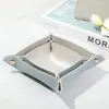 Caixa de Armazenamento de Couro para Mesa de Escritório, Hall de Entrada, Armazenamento de Chaves, Cosméticos, Joias, Suprimentos Domésticos Em Estoque