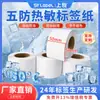 Papel Térmico a Prueba de Cinco Elementos 50*50 Papel Etiqueta para Almacenamiento en Frío Impermeable Resistente a Baja Temperatura Resistente al Desgarro Adhesivo para Congelación Etiqueta Térmica a Prueba de Cinco Elementos