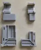 Accesorios para puerta de gabinete de cocina de cristal y acero, escuadra de plástico de ángulo recto para esquina interior, conector de perfil de aleación de aluminio, diamante invisible MATIC