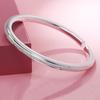 Nueva pulsera sencilla con forma cuadrada esmerilada abierta, estilo coreano para mujer, pulsera con anillo pequeño a juego, chapada en plata, venta al por mayor
