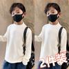 Roupa Infantil Masculina Outono e Inverno Cor Sólida Base de Veludo Camisa Infantil de Manter Aquecido Crianças Médias e Grandes Casual Todas as Ocasiões Gola Meia-alta Manga Longa Top