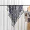 [Nuevos Productos 2025] Bufanda de Hilo Xili de Verano de Alta Gama Bufanda de Seda Bufanda Cuadrada de 70 Explosiones Blanco y Negro Puntos de Ola Pequeña Ligera