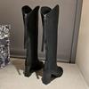 Botas de Caballero para Alargar Piernas para Mujer, Botas de Moda por Encima de la Rodilla para Mujer, Nuevo Estilo Otoño e Invierno 2025, Botas de Tacón Alto Grueso