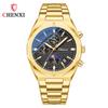Reloj Multifuncional para Hombre Dawn Calendario Lunar Cronógrafo Resistente al Agua Correa de Acero Negro Comercio Exterior Transfronterizo Fabricantes de Relojes de Cuarzo