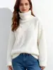 Suéter de cuello alto para mujer 2026 Diseño Otoño e Invierno, Capa base cálida de terciopelo de visón sintético suave de nicho, Top moderno
