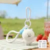 Llavero Colgante de Gatito Negro Flocado Lindo, Figura de Gato de Moda, Llavero para Mochila, Regalo de Máquina de Peluches