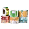 Etiqueta Adesiva Personalizada Hot Stamping Adesivo Transparente Adesivo Papel Revestido Rolo Adesivo Etiqueta de Impressão Adesivo