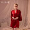 Zi Fun Nuevo Estilo Puro Deseo Tirantes Camisón Mujer Color Sólido Sexy Encaje Escote en V Profundo Encaje Camisón Conjunto de Ropa para el Hogar 6149