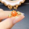 Anillo Popular de Ópalo de Fuego Natural al por Mayor de Fábrica Plata S925 Incrustado Piedra Principal 8*8 Joyería de Lujo Venta Directa de Fábrica