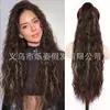 Presilha de Cabelo Estilo Europeu e Americano Rabo de Cavalo, Cabelo Longo Cacheado em Espiral, Rabo de Cavalo Cacheado Longo Fofo, Peruca Rabo de Cavalo Atacado