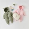 Ropa de una pieza de algodón gruesa de invierno para bebés y niños pequeños Ropa para niños Anyang Traje de abrigo para bebé para exteriores Ropa cálida a prueba de frío y viento
