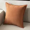 Cojín de felpa de alta gama, cojín para sofá de sala de estar, almohadilla de respaldo de color liso estilo nórdico, cojín de terciopelo lujoso