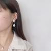 Pendientes/Clips "Belleza estilo Hong Kong" estilo palacio retro francés artístico con textura de perla en forma de gota de agua