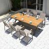Tecnología para Exteriores Mesa y Silla de Madera Patio Villa Jardín Balcón Ocio al Aire Libre Combinación de Mesa y Silla de Comedor de Madera Anticorrosiva