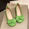 Zapatos Planos de Una Sola Pieza para Mujer Primavera/Otoño 2026 Versátiles de Boca Baja Lazo Suave Zapatos Planos sin Cordones Mocasines para Mujer
