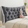 Almofada de cabeceira estilo cama vermelho da internet travesseiro grande de encosto duplo sofá tatame suporte lombar anti-colisão bolsa macia costas algodão de seda
