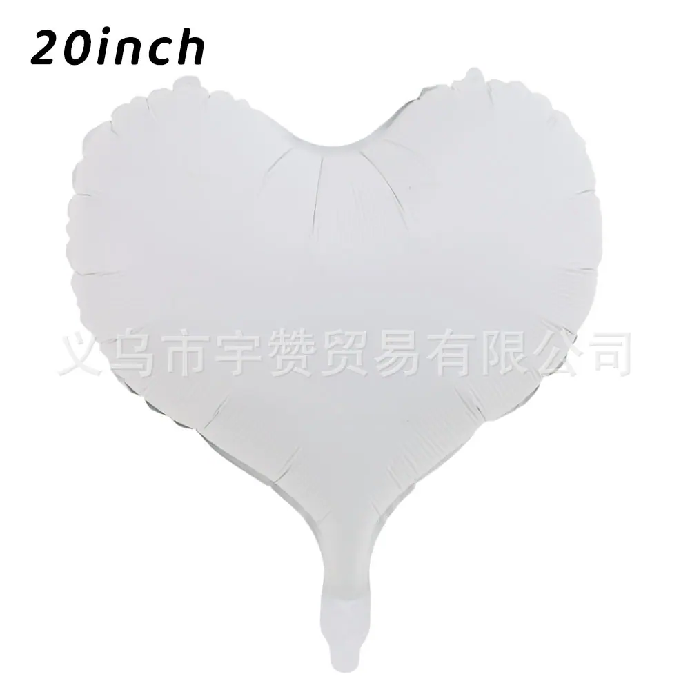 20寸哑光白桃心