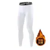 Pantalones Térmicos Gruesos de Terciopelo para Hombres Jóvenes de Otoño e Invierno Pantalones de Otoño Ajustados Elásticos de Compresión Leggings Deportivos para Fitness