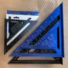 Regla Triángulo de Aleación de Aluminio Carpintería Perfil de Aluminio Multifuncional Placa Triangular Óxido Negro 7/12 Pulgada Métrica Regla de Ángulo Recto
