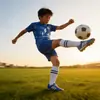 Conjunto de Uniforme de Fútbol Personalizado con Mangas Cortas para Hombres, Mujeres, Adultos y Niños, Uniformes de Equipo de Entrenamiento y Competición Estudiantil con Números Impresos