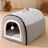 Caseta para Perros para Todas las Estaciones, Extraíble y Lavable, Cama Caliente para Perros en Invierno, Tipo Casa, Casa para Perros de Invierno, Jaula para Gatos, Suministros para Jaulas de Mascotas