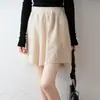 Falda corta de lana 100% pura retorcida, falda midi de punto elástico de cintura alta, nueva falda plisada de línea A adelgazante para otoño e invierno