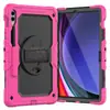 Funda Adecuada para Tableta Samsung Tab S9 Fe Plus 12.4 con Soporte Giratorio X610 Funda Protectora de Cobertura Total a Prueba de Tres