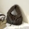 2026 Nuevo Otoño Hombro Único Felpa Estilo Simple Moderno de Moda Bolso Pequeño de Hombro Único Estilo de Mano para Llevar Debajo del Brazo