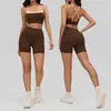 Sujetador de yoga estilo europeo y americano de tacto natural para mujer, con tirantes finos cruzados en la espalda de color contrastante, hermoso diseño de espalda, adecuado tanto para llevar debajo como por encima como top de fitness