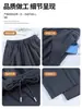 Pantalones Deportivos Grises con Cordones para Mujer Otoño 2026 Nuevos de Cintura Alta Adelgazantes Petite Estilo BF Holgado Perezoso Pierna Ancha Pantalones de Chándal