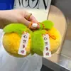 Pele de coelho Rex imitação coisa boa acontecer chaveiro pingente boa Caqui acontecer bola de pelúcia mochila bolsa decoração para pendurar pingente de Caqui feminino