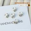 Novos Brilhantes Strass Transparentes Brancos para Nail Art em Formato de Coração Pedras Grandes Cristais de Doce de Rocha Ovo de Pombo Strass Empilhados Decorações para Nail Art