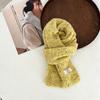 Cachecol infantil de malha de cor sólida Ins, pequeno, fresco, simples, combinando, outono e inverno, estilo ocidental, cachecol de pelúcia quente para meninos e meninas