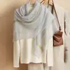 2026 Chal Nuevo de Lana Estilo Verano Lana Delgada Bufanda Tejida Fina Rayada Chal para Mujer Bufanda Diseño Personalizado