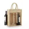 Pacote com Três Sacos de Linho para Vinho, Sacos de Presente Ecológicos de Linho para Vinho Tinto, Sacolas de Juta, Sacolas de Vinho de Tecido Sintético tipo Linho