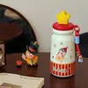 Taza Termo Grande Dopink Estilo Lindo de Estrella con Popote Acero Inoxidable 304 Regalo para Pareja Estudiante Vaso de Agua