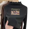 Camiseta térmica de forro polar para niña, cuello semi-alto, Otoño Invierno, Ropa interior cálida para niños, Top elegante para niña con cuello con volantes