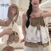 [Chapéu Grátis] Vestido de Alça Floral para Meninas 26 Novo Estilo de Verão Vestido Patchwork Infantil Vestido Doce para Bebê