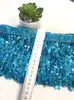 Adorno de Flecos de Lentejuelas, Cinta de Encaje con Flecos de Lentejuelas Brillantes, Fleco para Coser para Vestido, Disfraz, Atuendo de Escenario, Decoración de Ropa DIY