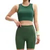 Pantalones cortos de fitness sin costuras de tres secciones para cintura de mujer, estilo europeo y americano, pantalones cortos deportivos de cintura alta para realzar glúteos de durazno, pantalones cortos de yoga ajustados de secado rápido