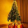 Luces de Cadena de Cordón de Cuero Verde Oscuro Transfronterizas Luces LED Luces Superiores para Árbol de Navidad Circulares Luces Decorativas Cadena de Luces Intermitentes de Cascada