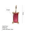 Estilo de Lujo Accesible Ins Francés Colgante Exquisito DIY Acero Inoxidable Chapado en Oro de 18K Coloridos 6*3mm Rectangulares Geométricos Accesorios