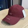 Gorra de béisbol con bordado de letras estilo coreano y borde deshilachado para mujer, sombrero de sol versátil y sencillo para primavera y otoño, hace que la cara parezca más pequeña, gorra de pico para hombre