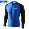 Roupa de Banho Estilo Novo Transfronteiriça Secagem Rápida Color Block Zíper Roupa de Surf Proteção Solar UPF50+ Tamanho Grande Manga Longa Peça Dupla Venda por Atacado